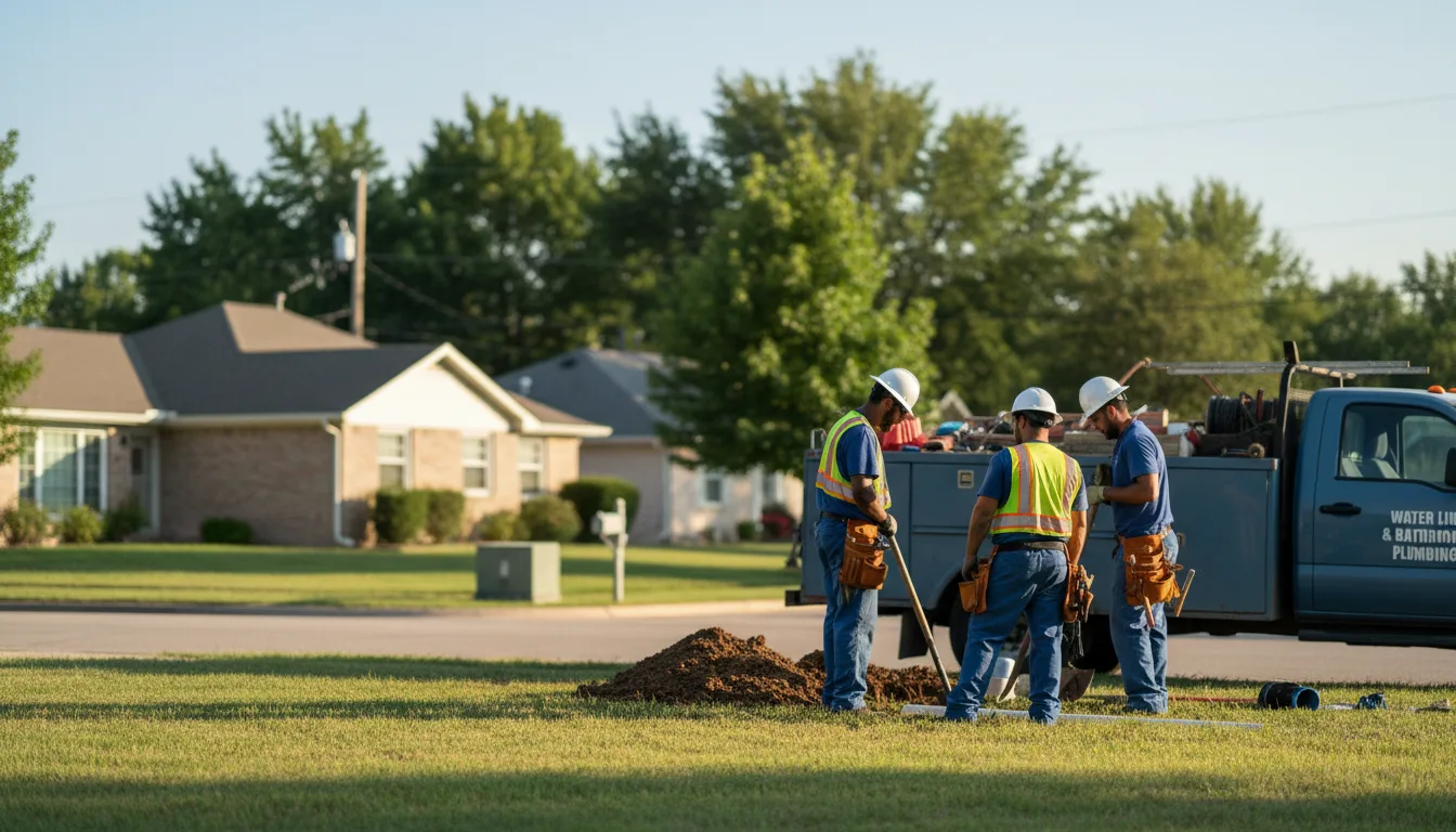 Residential water line and bathroom plumbing service in Greenwich, OH